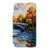 Indianapolis White Bridge Over the White River  Incipio iPhoneウォレットケース (フォリオ 正面)