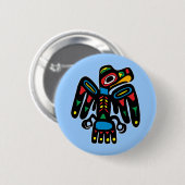 Indianer Native American Rabe raven 缶バッジ (正面&裏面)