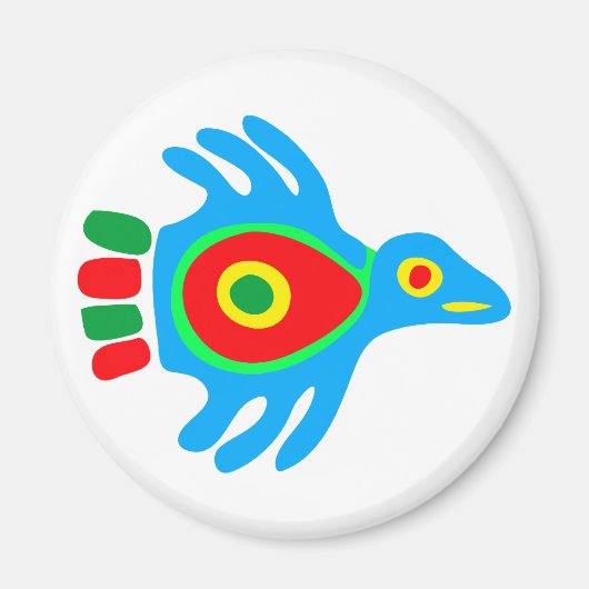 Indianer native american Vogel bird マグネット (正面)