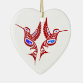 Indianer Vögel Native American birds セラミックオーナメント (右)