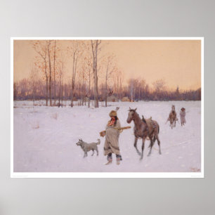 Indians in the Snow (0565A) ポスター