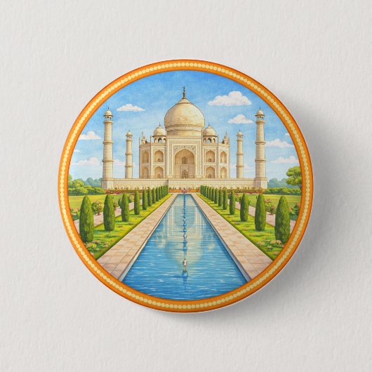 India's Taj Mahal 缶バッジ (正面)