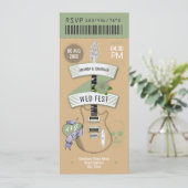 Indie Acoustic Rock ’n’ Roll Wedding Ticket 招待状 (スタンド正面)