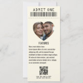 Indie Acoustic Rock ’n’ Roll Wedding Ticket 招待状 (裏面)