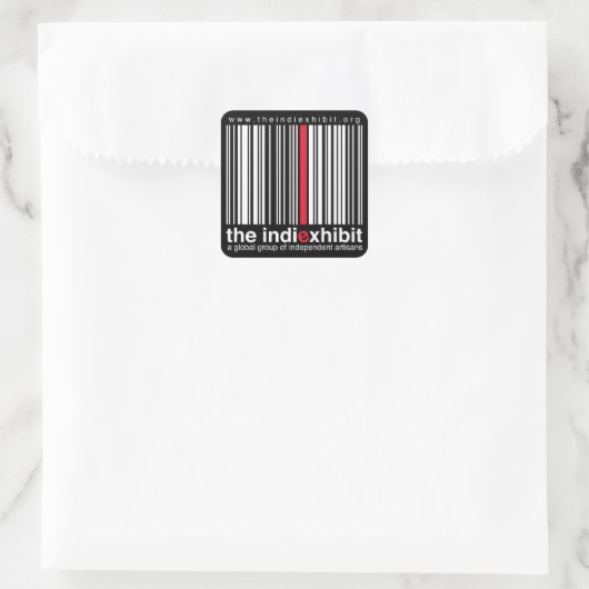 indiExtractロゴ スクエアシール (バッグ)