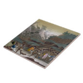 Indigenのフランスのな探検家の最初の会議 タイル (側面)