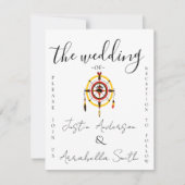 Indigenous Bear Medicine Wheel Wedding 招待状 (正面)