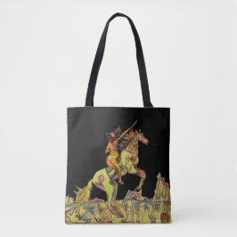 Indigenous Horse Native Indian Tote Bag Black トートバッグ