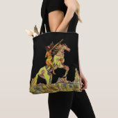 Indigenous Horse Native Indian Tote Bag Black トートバッグ (クローズアップ)