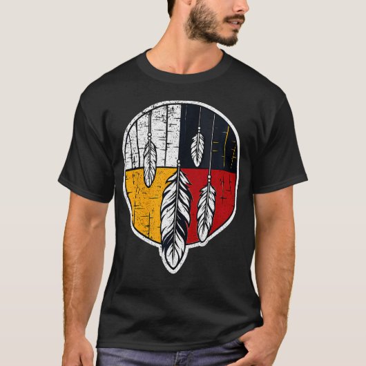 Indigenous Native American Medicine Wheel Spirit S Tシャツ (正面)