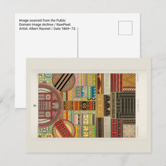Indigenous patterns in textiles postcard ポストカード (正面/裏面)