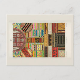 Indigenous patterns in textiles postcard ポストカード