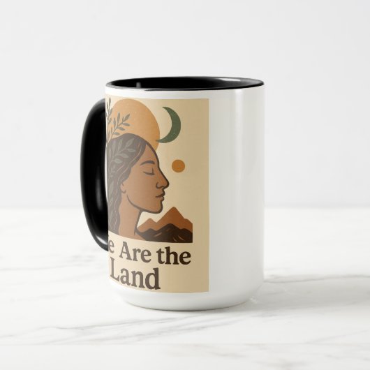 Indigenous Peoples’ Day Mug | Boho Earthy Coffee G マグカップ (正面左)