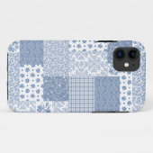 IndigoとWhite フェイク Patchwork iPhone 5/5sケース Case-Mate iPhoneケース (裏面(横))
