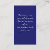 Indigoのウェブサイトカー結婚ド上のパーティー真珠 エンクロージャーカード (裏面)