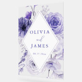 Indigoフローラ結婚フレーム アクリルサイン (傾斜)