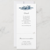 indigoフローラ結婚式招待状w rsvp添付 招待状 (裏面)