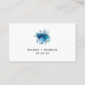 IndigoフローラMason Jar rsvp Webサイトカード エンクロージャーカード (裏面)