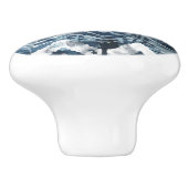 Indigo抽出 – 幾何学模様 セラミックノブ (側面)