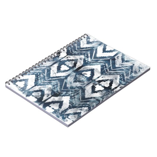 Indigo抽出 – 幾何学模様 ノートブック (左側)