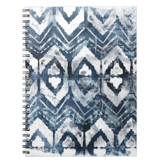 Indigo抽出 – 幾何学模様 ノートブック (正面)