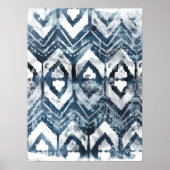 Indigo抽出 – 幾何学模様 ポスター (正面)