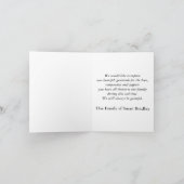 Indigo 1フローラ悔やみや弔慰Thank Youノートカード サンキューカード (内部)