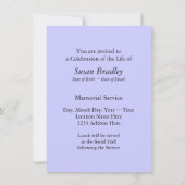 Indigo 2お祝いライフ葬儀のお知らせ 招待状 (裏面)