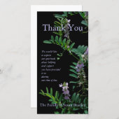 Indigo 3フローラ悔やみや弔慰ありがとう写真 サンキューカード (正面/裏面)