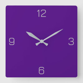 Indigo 4B0082カラー – 名前オプションの追加 スクエア壁時計