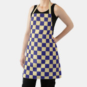 Indigo and butter checkerboard pattern エプロン (インサイチュ)