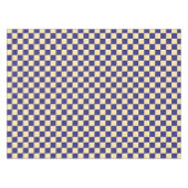 Indigo and butter checkerboard pattern テーブルクロス (正面(横))
