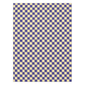Indigo and butter checkerboard pattern テーブルクロス (正面)