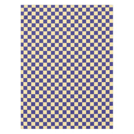 Indigo and butter checkerboard pattern テーブルクロス