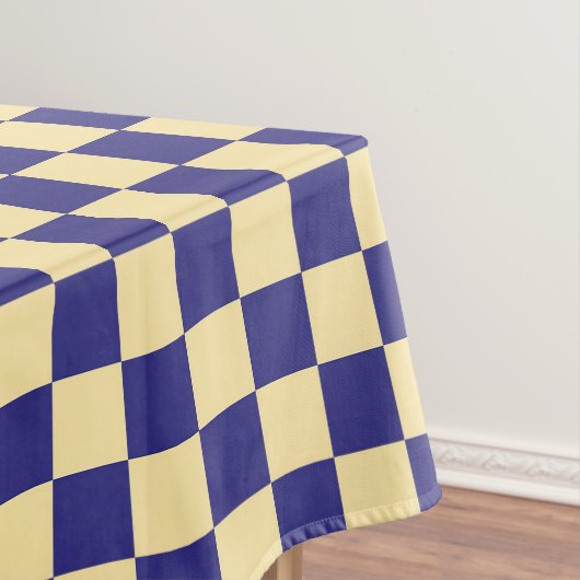 Indigo and butter checkerboard pattern テーブルクロス (インサイチュ)
