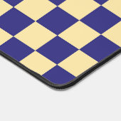 Indigo and butter checkerboard pattern デスクマット (コーナー)
