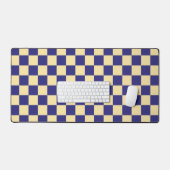 Indigo and butter checkerboard pattern デスクマット (キーボード&マウス)