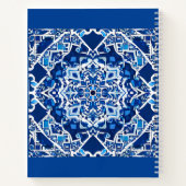 Indigo and Cobalt Blue Journalのモザイクパターン ノートブック (裏面)