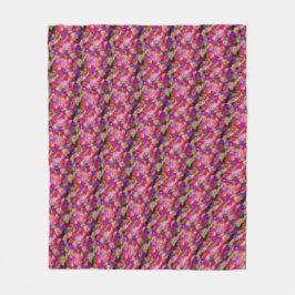 indigo and purple artwork フリースブランケット