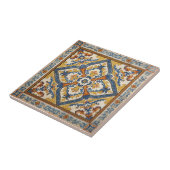 Indigo Azulejo Blue and yellow Portuguese タイル (側面)