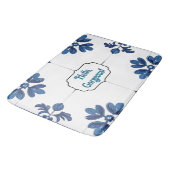 Indigo Azulejo Blue Portuguese Lisbon バスマット (アングル)
