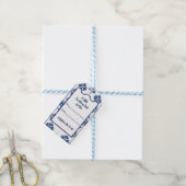 Indigo Azulejo Blue Portuguese Lisbon Decorative ギフトタグ (より糸付き)