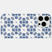 Indigo Azulejo Blue Portuguese Lisbon Decorative Case-Mate iPhoneケース (裏面 (横))
