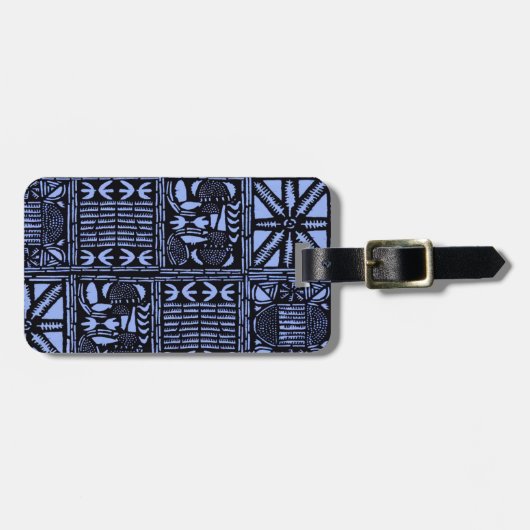 Indigo Batik Quilt - Blue ラゲッジタグ (正面横)