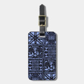 Indigo Batik Quilt - Blue ラゲッジタグ (正面縦)