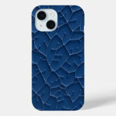 Indigo Blue Stylish Pattern iPhone Case Case-Mate iPhoneケース (裏面)