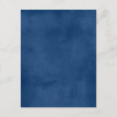 Indigo Blue Waterカラー結婚のインサート/方向 エンクロージャーカード (裏面)