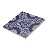 Indigo Blue White Mandala Floral Moroccan Azulejo タイル (側面)