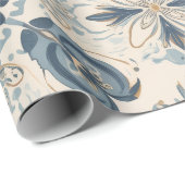 Indigo Boho Floral Mandalas  ラッピングペーパー (ロールコーナー)
