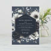 Indigo Botanical Enchantment Wedding 招待状 (スタンド正面)